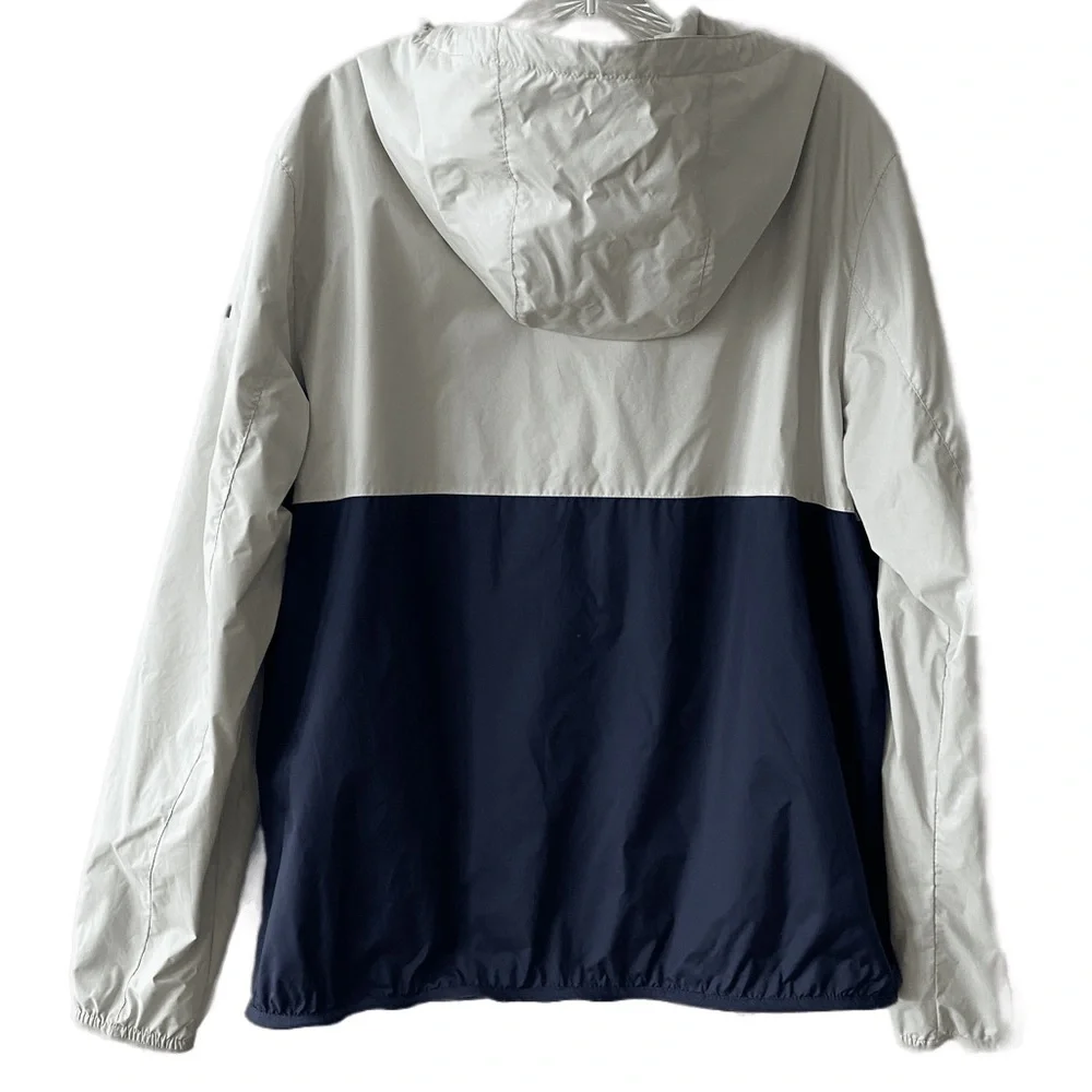 Hooded Rain Jacket Lightweight Colorblock Windbreaker Tommy Hilfiger Size Large